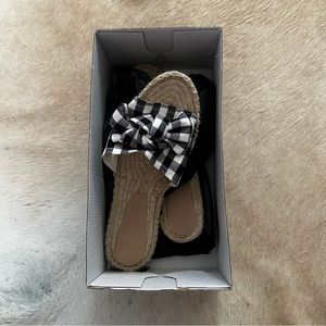 Alex and Alex b&w gingham espadrilles